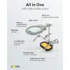 Third Hand with Magnifying Glass and LED