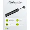 6-Way Power Strip, 3 m, black