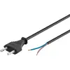 Cable with Euro Plug for Assembly, 1.5 m, Black, (2*0.75 mm²)