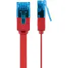 CAT 6A Flat Patch Cable U/UTP, red