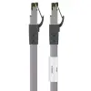 RJ45 (CAT 6A, 500 MHz) Patch Cable with CAT 8.1 S/FTP Raw Cable, grey