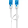 CAT 6A Flat Patch Cable U/UTP, white