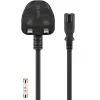 UK Mains Connection Cable, 1.8 m, Black, (2*0.75 mm²)