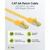 RJ45 Patch Cord CAT 6A S/FTP (PiMF), 500 MHz, with CAT 7 Raw Cable, yellow