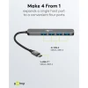 Slim 4-Port USB Hub, USB-C™ to USB-A, 5 Gbit/s