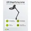 LED Magnifying Lamp with Clamp, 8 W, black