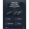 3.5 mm AUX to RCA Adapter Cable, Stereo