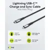 Lightning USB-C™ Textile Cable with Metal Plugs, 2 m