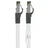 RJ45 (CAT 6A, 500 MHz) Patch Cable with CAT 8.1 S/FTP Raw Cable, white