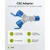 CEE Adapter, CEE Plug to 2x CEE Coupler