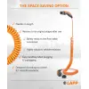 Type 2 Spiral Charging Cable, up to 11 kW, 5 m, orange
