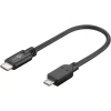 USB-C™ to Micro-B Cable, OTG, 0.2 m, black