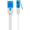 CAT 6A Flat Patch Cable U/UTP, white