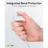 USB-C™ to USB-A Supersoft Textile Cable with Metal Plugs, 2 m, white