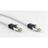 RJ45 (CAT 6A, 500 MHz) Patch Cable with CAT 8.1 S/FTP Raw Cable, white