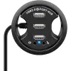 3-Port USB Built-In Hub with 2x 3.5 mm Jack Sockets