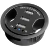 3-Port USB Built-In Hub with 2x 3.5 mm Jack Sockets