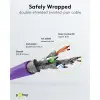 RJ45 Patch Cord CAT 6A S/FTP (PiMF), 500 MHz, with CAT 7 Raw Cable, violet