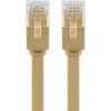 CAT 6 Flat Patch Cable, U/UTP, light brown