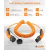 Type 2 Spiral Charging Cable, up to 11 kW, 5 m, orange