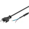 Cable with Euro Plug for Assembly, 1.5 m, Black, (2*0.75 mm²)