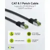GHMT-certified CAT 8.1 S/FTP Patch Cord, AWG 26, black