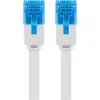 CAT 6A Flat Patch Cable U/UTP, white