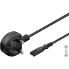 UK Mains Connection Cable, 1.8 m, Black, (2*0.75 mm²)