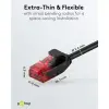 CAT 6 Slim Patch Cable U/UTP,black