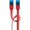 CAT 6A Flat Patch Cable U/UTP, red