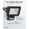 LED Outdoor Floodlight, 20 W, with Motion Sensor