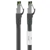RJ45 (CAT 6A, 500 MHz) Patch Cable with CAT 8.1 S/FTP Raw Cable, black