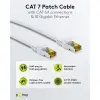 RJ45 Patch Cord CAT 6A S/FTP (PiMF), 500 MHz, with CAT 7 Raw Cable, white