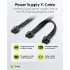 Power Supply Cable 8-Pin Male to Dual 6+2 Male for PCIe