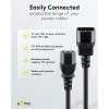 Extension Lead with C13 socket and C14 plug, 0.5 m, Black, (3*0.75 mm²)