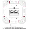 CAT 6A Wall Plate for Flush Mounting, Signal white RAL 9003
