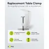 Replacement Table Clamp for Magnifying Lamps with Articulated Arm, white