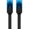 CAT 6A Flat Patch Cable U/UTP, black