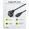 Angled IEC Cord, 3 m, Black, (3*1 mm²)