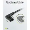 Connection Cable with Europlug for Sonos Speaker, 90°, 1.5 m, black, (2*0.75 mm²)