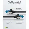 CAT 6A Patch Cable S/FTP (PiMF), 1 m, black, Set of 5