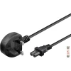 UK Mains Connection Cable, 1.5 m, Black, (2*0.75 mm²)