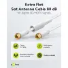 Flat SAT Antenna Cable (80 dB), Double Shielded, Weather Protected