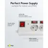 6-Way Surge-Protected Power Strip with Switch, 1.5 m