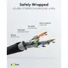 RJ45 Patch Cord CAT 6A S/FTP (PiMF), 500 MHz, with CAT 7 Raw Cable, black