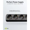 6-Way Power Strip, 1.5 m, black