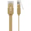 CAT 6 Flat Patch Cable, U/UTP, light brown
