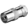 F Adapter: F Plug > Coax Socket