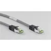 RJ45 (CAT 6A, 500 MHz) Patch Cable with CAT 8.1 S/FTP Raw Cable, grey