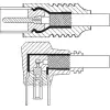 Angled Antenna Cable (80 dB), Double Shielded